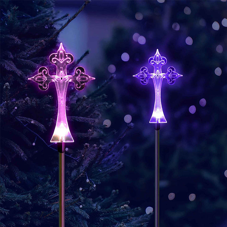Solar path lights LED multicolor outdoor garden stake lights