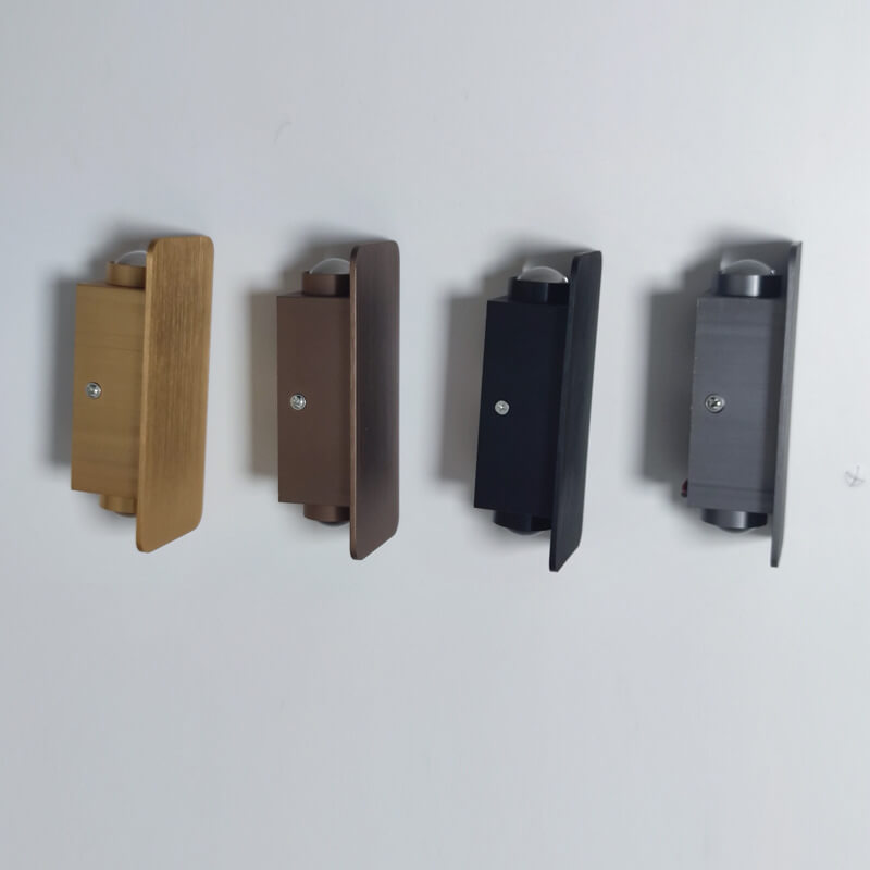 Wall sconce LED rectangular Nordic minimalist aluminum frosted glass 2-light indoor