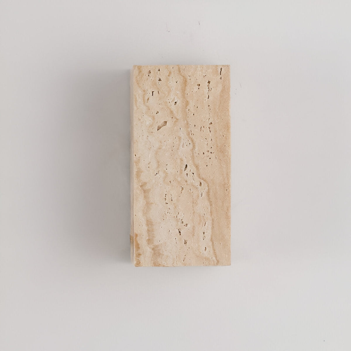 Outdoor wall light travertine stone square LED minimalist up-down illumination