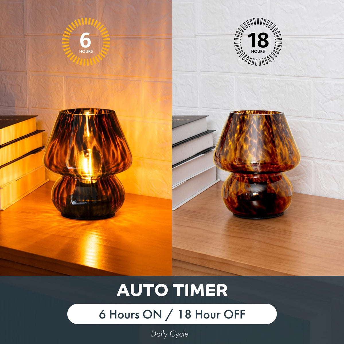 Outdoor Mushroom Night Light | Wireless LED Lamp, Eye Care | Indoor Outdoor Gift