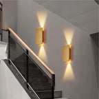 Indoor wall lamp modern LED rectangular metal fixture in multiple colour options