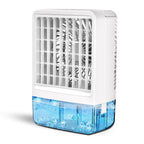 Evaporative Coolers Mini Air Cooler, White, Water Tank, LED