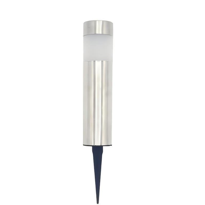 Solar Path Lights | Stainless Steel Cylinder Outdoor Lawn, 4000K