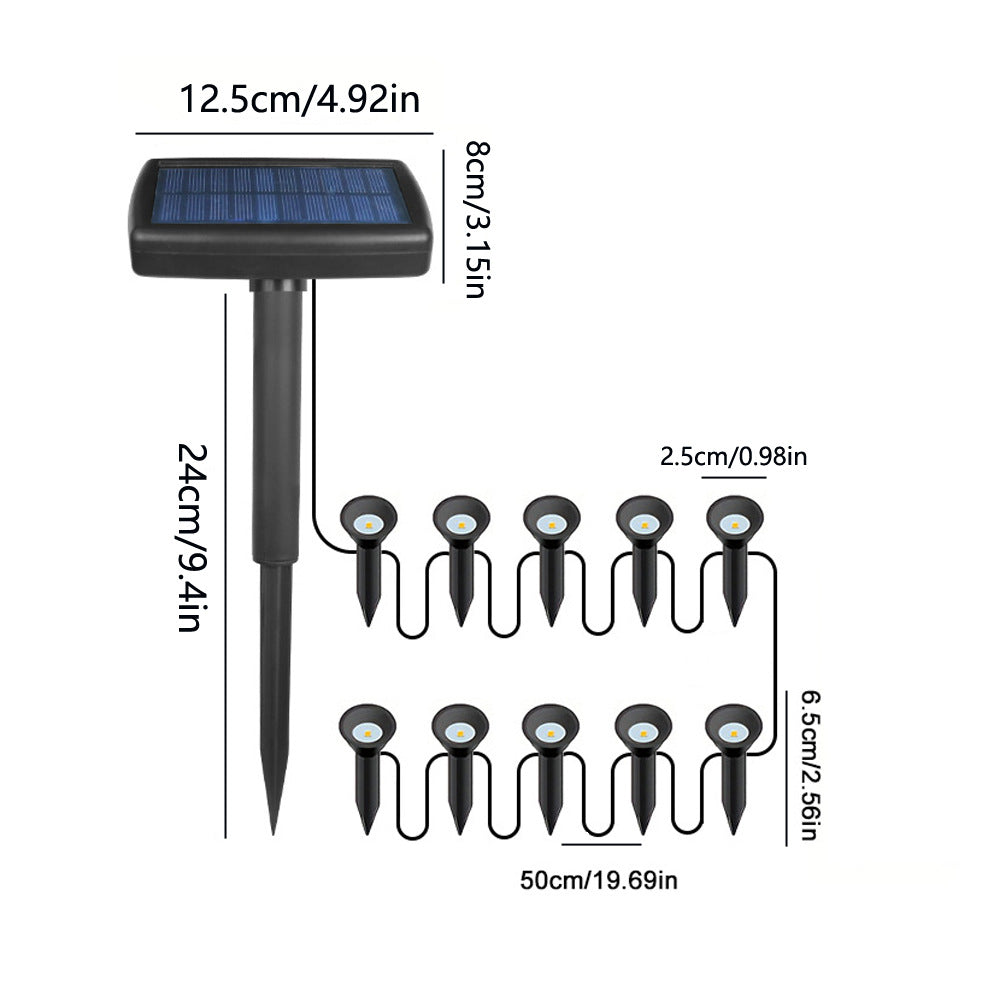 Solar path lights outdoor garden 1 to 10 waterproof LED