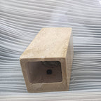 Outdoor wall light travertine stone square LED minimalist up-down illumination