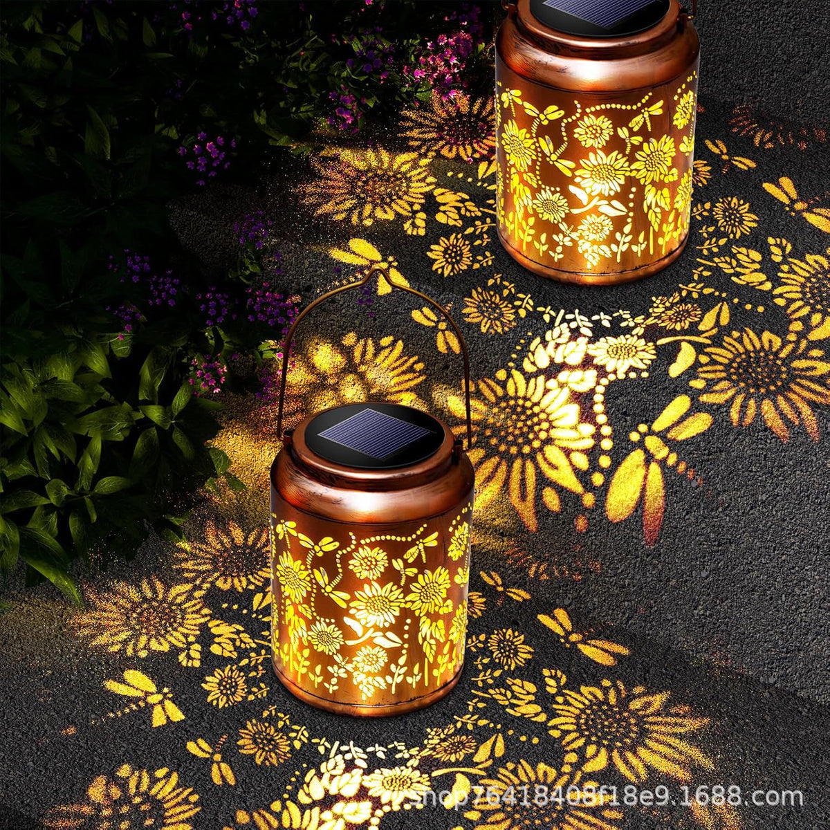 Solar Path Lights, Sunflower LED Garden Outdoor Waterproof