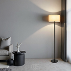 OCS Lombok Floor Lamp - Boho Rattan - Tropical Accent Lighting