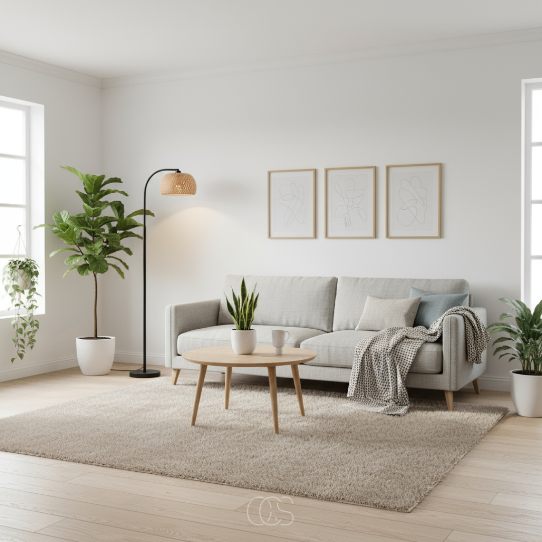 OCS Boho Floor Lamp - Bamboo Shade - Natural Decor