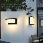 Outdoor motion sensor wall light, energy-efficient LED, IP65 weather-resistant, garden and entryway