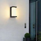 Outdoor motion sensor wall light, energy-efficient LED, IP65 weather-resistant, garden and entryway