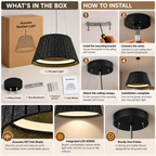 Lampa wisząca akustyczna | pochłaniająca dźwięk, LED, filcowy klosz