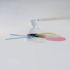 DC ceiling fan with LED light petal-shaped acrylic 6-blade Nordic design