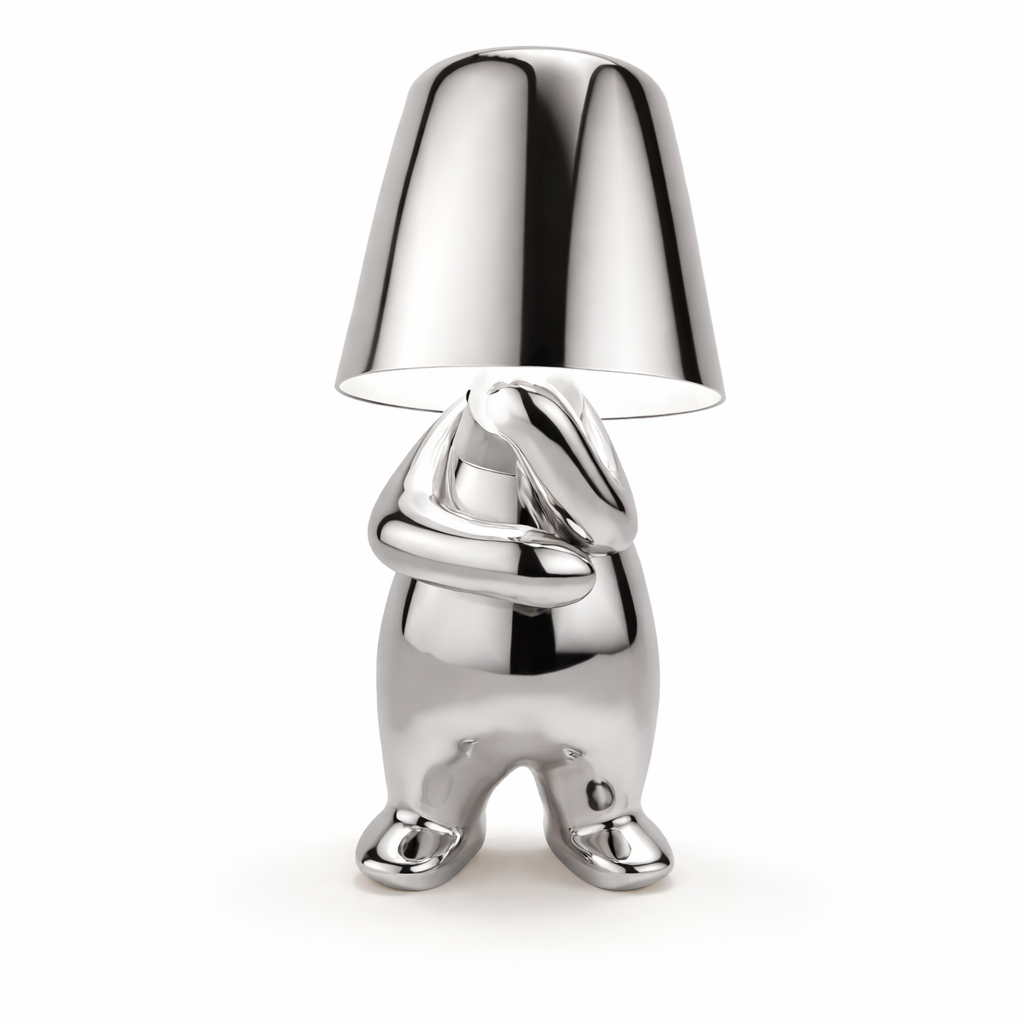 Designer Table Lamp - Modern Chrome Gold Accent Light