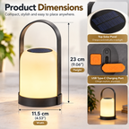 Solar Outdoor Table Lamp | LED, Waterproof, USB Rechargeable