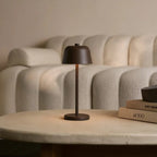 Rechargeable cordless table lamps 4-pack with magnetic charging station, mocha brown, dimmable