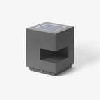 Outdoor hanging lamp black acrylic IP65 waterproof, solar or wired, garden use