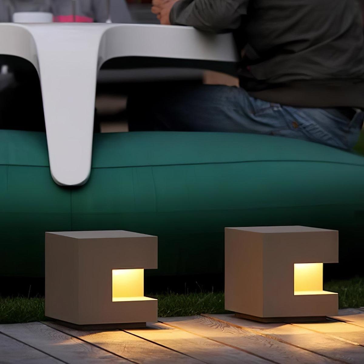 Outdoor hanging lamp black acrylic IP65 waterproof, solar or wired, garden use