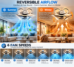 Socket Fan Ceiling Fan with Light | 5 Blades, LED, Remote Control