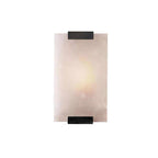 Wall Sconce | Alabaster Panel, Brass and Black Finish | Indoor Lighting