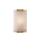 Wall Sconce | Alabaster Panel, Brass and Black Finish | Indoor Lighting