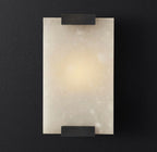 Wall Sconce | Alabaster Panel, Brass and Black Finish | Indoor Lighting