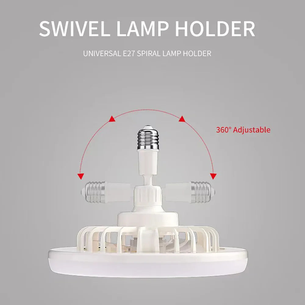 DC Ceiling Fan with LED Light | Remote Control, Dimmable | E27 Base, Modern