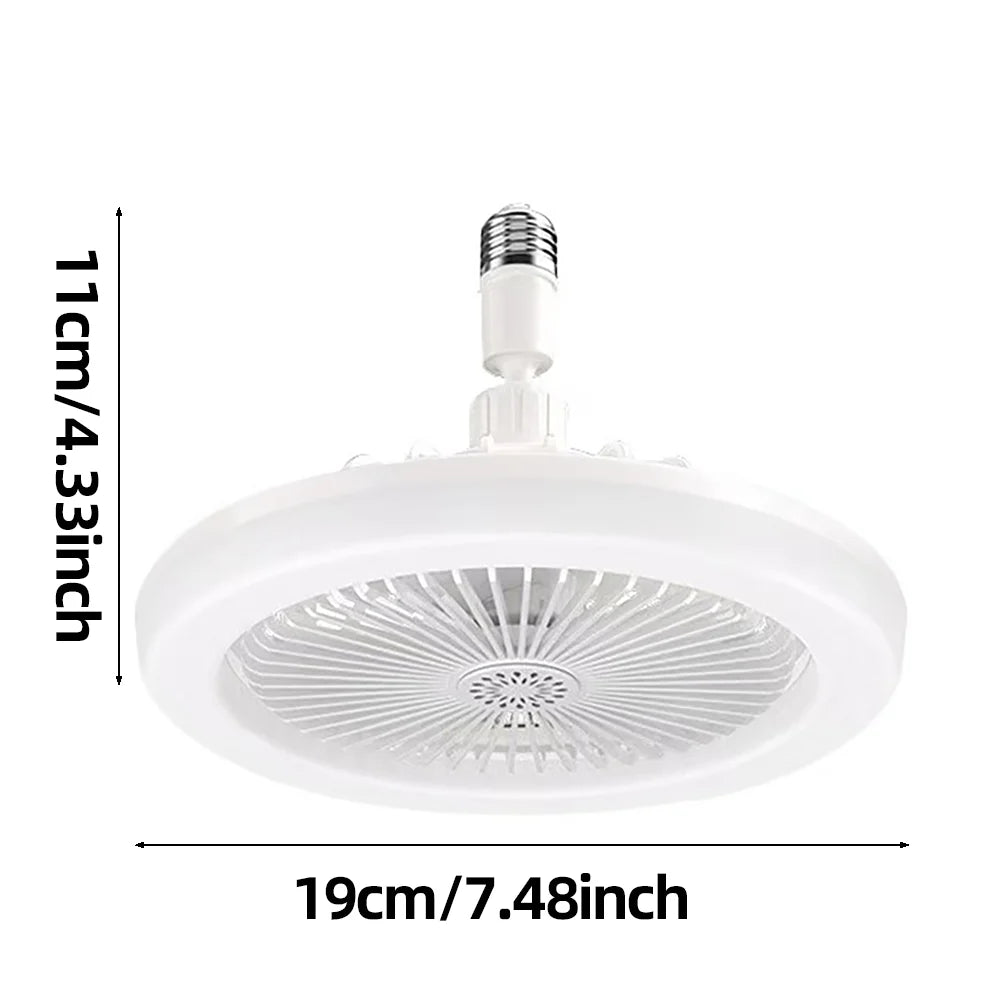 DC Ceiling Fan with LED Light | Remote Control, Dimmable | E27 Base, Modern