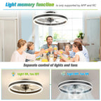 Ceiling Fan LED Light | Quiet Dimmable Remote Control | Bedroom