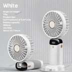 Portable Mini Fan | 3-in-1 Design, 5 Speed Levels, LED Display