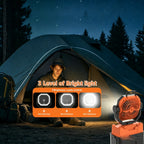 Outdoor misting fan 30000mAh 6L water tank spray, camping fan with remote control and LED light