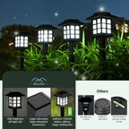 Solar path lights outdoor waterproof LED garden stake lamp for lawn and walkway