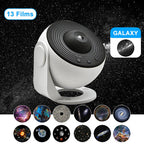 Galaxy projector night light with 13 star and planet projection modes, USB powered