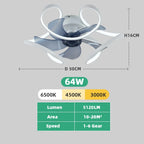 Socket Fan Ceiling Fan with Light | 5 Blades, LED, Remote Control
