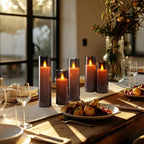 LED flameless candles set of 3 with remote control, flickering light for weddings and home decor