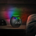 Bluetooth alarm clock speaker with LED night light and digital clock display for bedroom