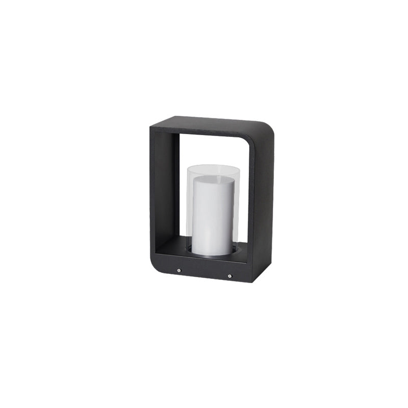 Solar garden lights LED bollard stainless steel black waterproof, 3 sizes