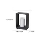 Solar garden lights LED bollard stainless steel black waterproof, 3 sizes