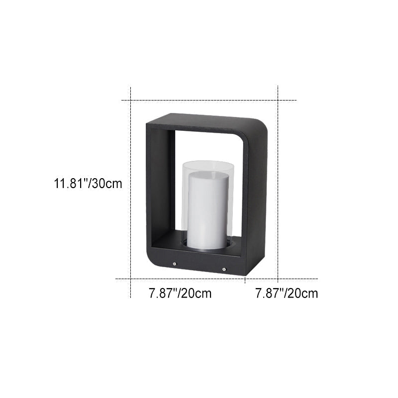Solar garden lights LED bollard stainless steel black waterproof, 3 sizes