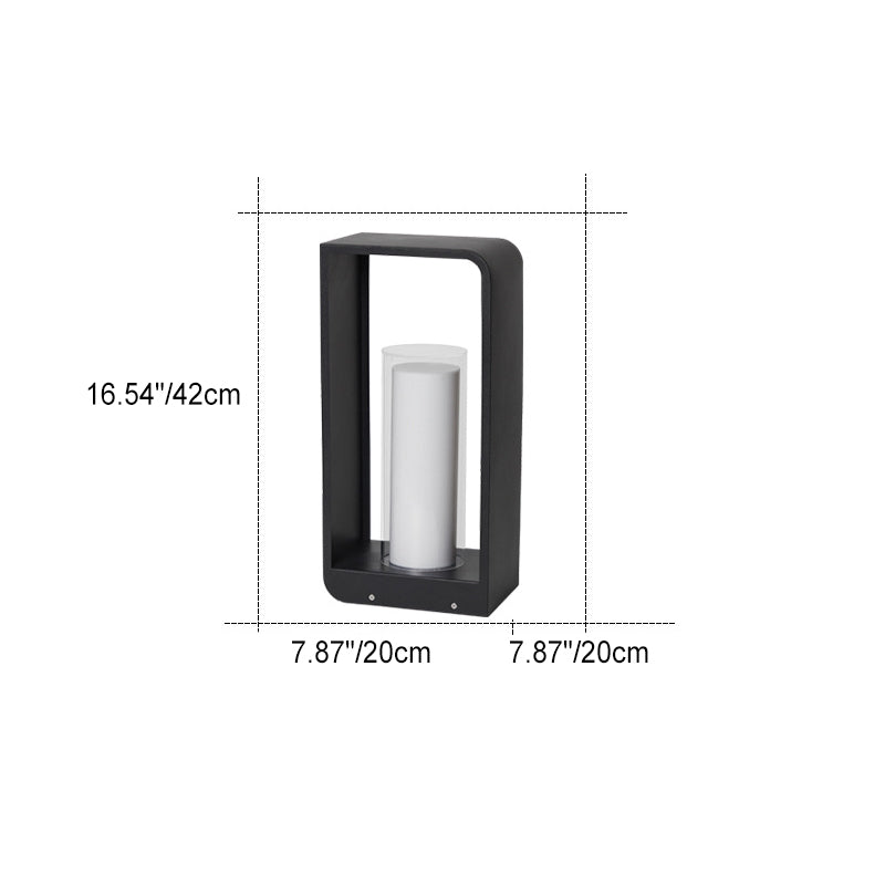 Solar garden lights LED bollard stainless steel black waterproof, 3 sizes
