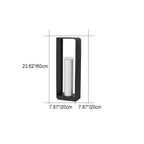 Solar garden lights LED bollard stainless steel black waterproof, 3 sizes