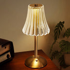 Luna | Cordless Table Lamp | Rechargeable, Touch Control, Crystal Shade