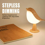 Bird lamp cordless touch night light with 3 colour temperatures, rechargeable