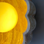 Wall Lamp Beige Travertine | Glass Globe, Indoor Bedroom Light