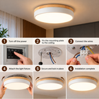Flush Mount Ceiling Light LED Round | Diffuser, Nordic Style