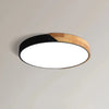 LED ceiling light fixture Scandinavian wooden flush mount design for cozy ambiance