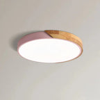 LED ceiling light Scandinavian wooden flush mount, modern cozy ambiance design