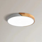 LED ceiling light Scandinavian wooden flush mount, modern cozy ambiance design