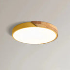 LED ceiling light fixture Scandinavian wooden flush mount modern cozy ambiance