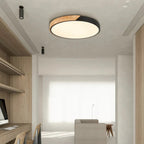 LED ceiling light Scandinavian wooden flush mount, modern cozy ambiance design