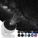 Galaxy projector night light with 13 star and planet projection modes, USB powered